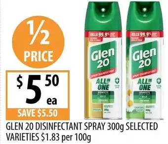Supabarn Glen 20 disinfectant spray offer