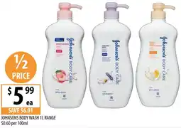 Supabarn Johnsons body wash offer