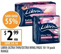 Supabarn LIBRA ULTRA THIN/EXTRA WING PADS offer