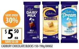 Supabarn Cadbury chocolate blocks offer