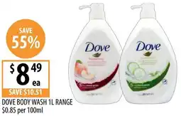 Supabarn Dove body wash offer