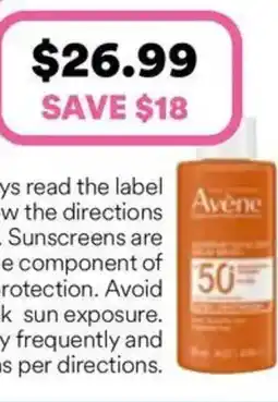 Priceline Avène Sunsitive Sunscreen Serum SPF 50+ offer