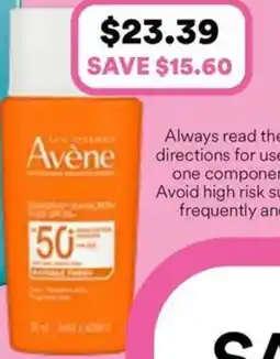 Priceline Avène Sunsitive Sunscreen Fluid SPF 50+ offer