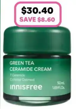 Priceline Innisfree green tea ceramide cream offer
