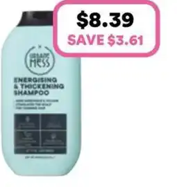 Priceline Urbane mess energising & thickening shampoo offer