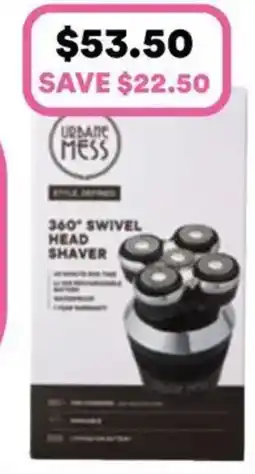 Priceline Urbane mess 360 swivel head shaver offer