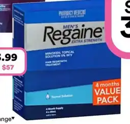 Priceline Regaine Mens Extra Strength Foam Hair Regrowth Treatment offer