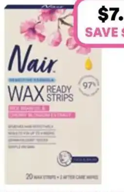 Priceline Nair Sensitive Mini Wax Strips Face & Sensitive Areas offer