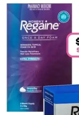 Priceline Regaine Womens Once A Day Foam Extra Strength Hair Regrowth Treatment offer