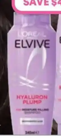 Priceline L Oréal Paris Elvive Hyaluron Plump Shampoo offer