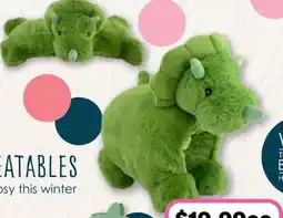 Priceline Sweet Little Things Cosy Cuddler Cushion Pets Dino offer