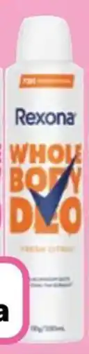 Priceline Rexona deodorant aerosol women fresh citrus offer