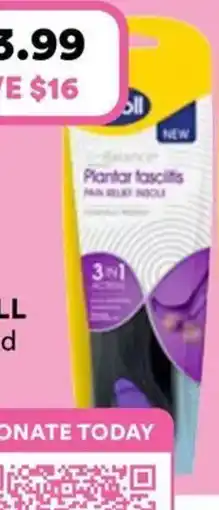 Priceline Scholl In Balance Orthotic Insole Pain Relief Plantar Fasciitis Large offer