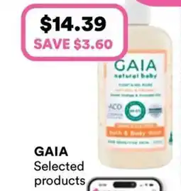 Priceline GAIA Natural Baby Bath & Body Wash offer
