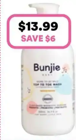 Priceline Bunjie Baby Top to Toe Wash offer