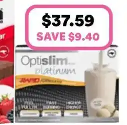 Priceline OPTISLIM VLCD Platinum Shake Creamy Vanilla Flavour offer