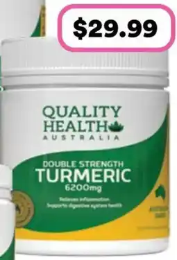 Priceline QUALITY HEALTH Double Strength Turmeric offer