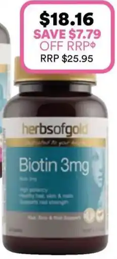 Priceline Herbs of Gold Biotin offer