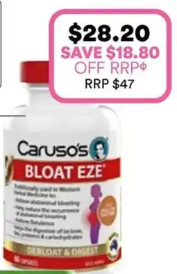 Priceline Caruso's Natural Health Bloat EZE offer