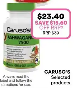 Priceline Caruso's Natural Health Ashwagandha offer