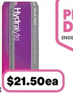 Priceline Hydralyte Apple Blackcurrant Flavoured Electrolyte offer