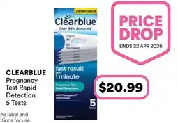 Priceline Clearblue Rapid Detection offer