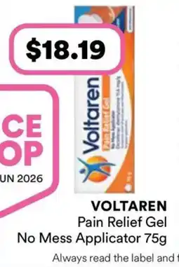 Priceline Voltaren Pain Relief Gel No Mess Applicator offer