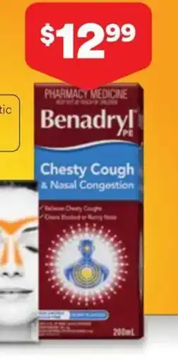 Priceline Benadryl PE Chesty Cough & Nasal Congestion offer