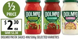 Supabarn Dolmio pasta sauce offer