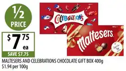 Supabarn Maltesers and celebrations chocolate gift box offer