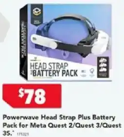 Harvey Norman Powerwave Head Strap Plus Battery Pack for Meta Quest 2/Quest 3/Quest 35 offer