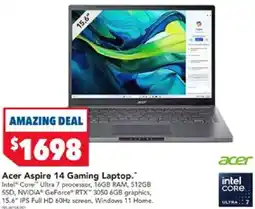 Harvey Norman Acer Aspire 14 Gaming Laptop offer