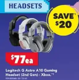 Harvey Norman G Astro A10 Gaming Headset (2nd Gen) Xbox offer