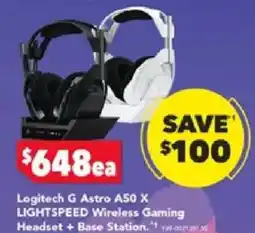 Harvey Norman G Astro A50 X LIGHTSPEED Wireless Gaming Headset Base Station offer