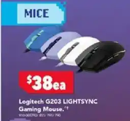 Harvey Norman G203 LIGHTSYNC Gaming Mouse offer
