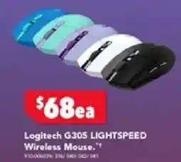 Harvey Norman G305 LIGHTSPEED Wireless Mouse offer