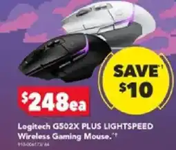 Harvey Norman G502X PLUS LIGHTSPEED Wireless Gaming Mouse offer