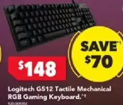 Harvey Norman G512 Tactile Mechanical RGB Gaming Keyboard offer