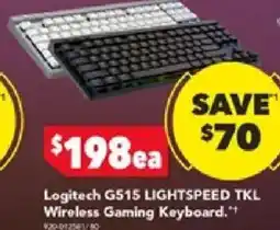 Harvey Norman G515 LIGHTSPEED TKL Wireless Gaming Keyboard offer