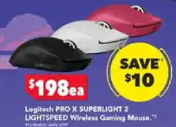 Harvey Norman Pro x superlight 2 lightspeed wireless gaming mouse offer