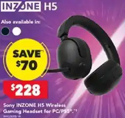 Harvey Norman Sony INZONE HS Wireless Gaming Headset for PC/PS5 offer