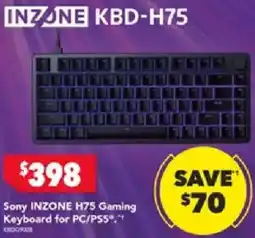 Harvey Norman Sony INZONE H75 Gaming Keyboard for PC/PS5 offer