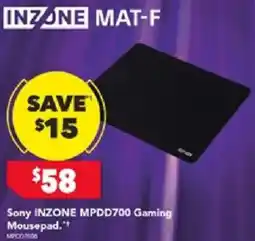 Harvey Norman Sony INZONE MPDD700 Gaming Mousepad offer