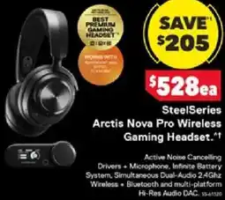 Harvey Norman SteelSeries Arctis Nova Pro Wireless Gaming Headset offer