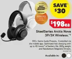 Harvey Norman SteelSeries Arctis Nova 3P/3X Wireless offer