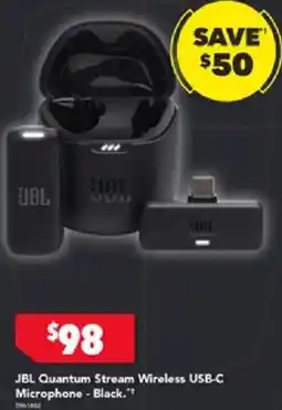 Harvey Norman JBL Quantum Stream Wireless USB-C Microphone - Black offer