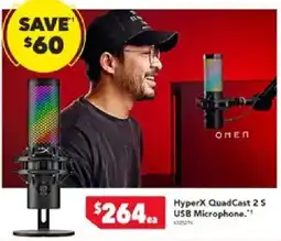 Harvey Norman HyperX QuadCast 2 S USB Microphone offer