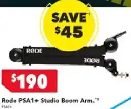 Harvey Norman Rode PSA1+ Studio Boom Arm offer