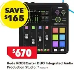 Harvey Norman Rode RODECaster DUO Integrated Audio Production Studio offer