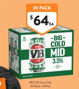 Foodworks VB 3.5% Low Carb offer